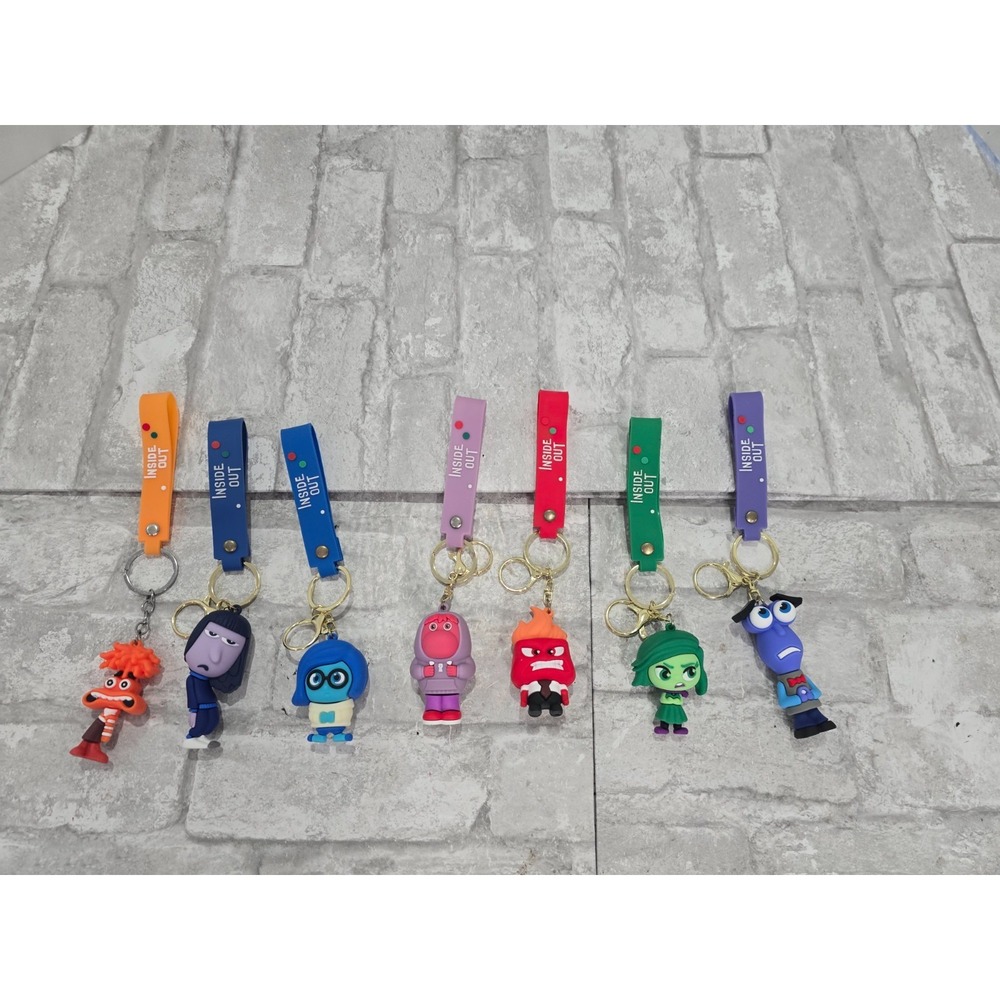 Disney Inside Out 2 3D Pendant‎ Keychains Anxiety Ennui Embarrassment Fear Anger
